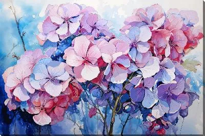 Картина маслом Гортензии №91