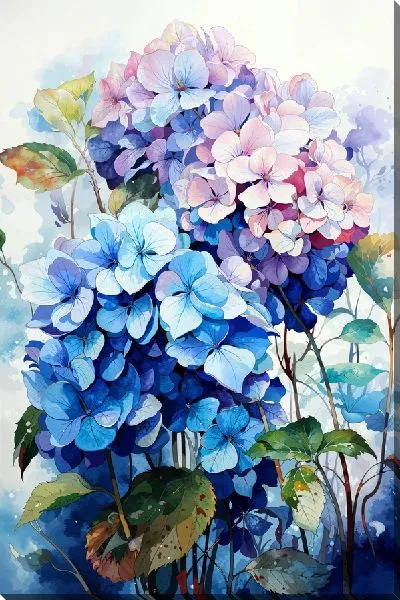 Картина маслом Гортензии №93
