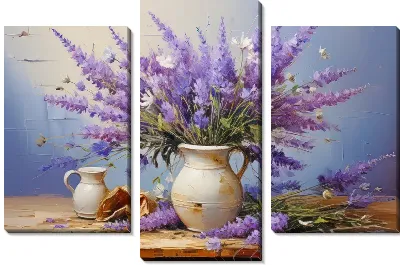 Модульная картина Букет цветов лаванды №23