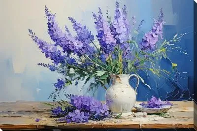 Картина маслом Букет цветов лаванды №25