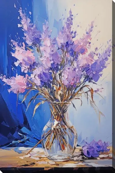 Картина маслом Букет цветов лаванды №26