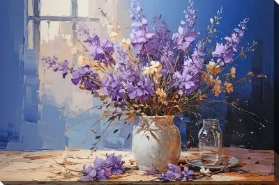 Картина маслом Букет цветов лаванды №27