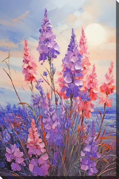 Картина маслом Полевая лаванда №2