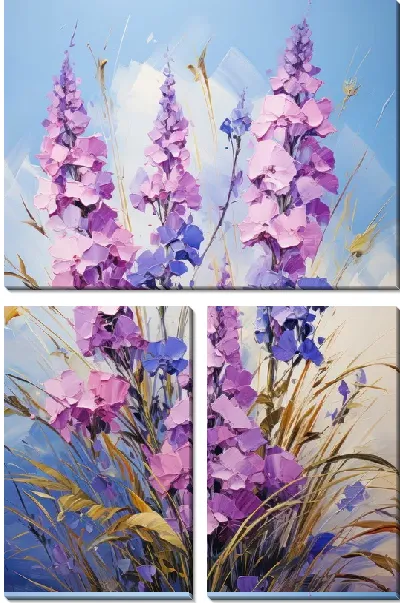 Модульная картина Полевая лаванда №3