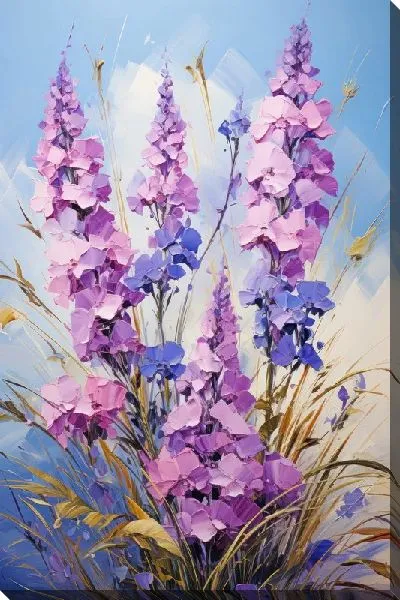 Картина маслом Полевая лаванда №3