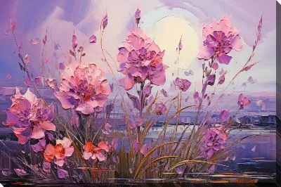 Картина маслом Полевая лаванда №4