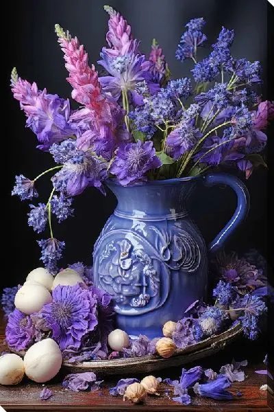 Картина маслом Натюрморт с лавандой №44
