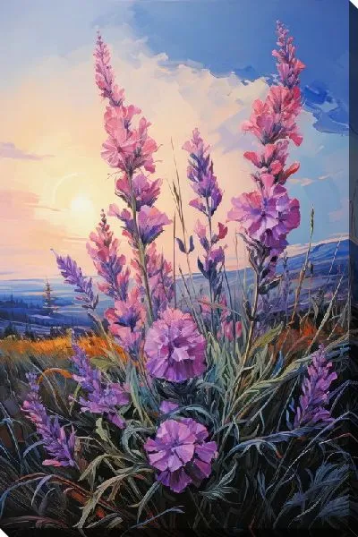 Картина маслом Полевая лаванда №50