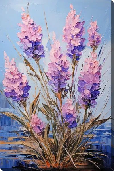 Картина маслом Полевая лаванда №51