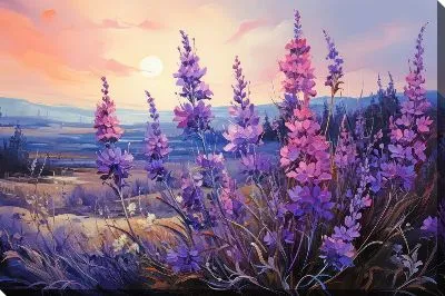 Картина маслом Полевая лаванда №52