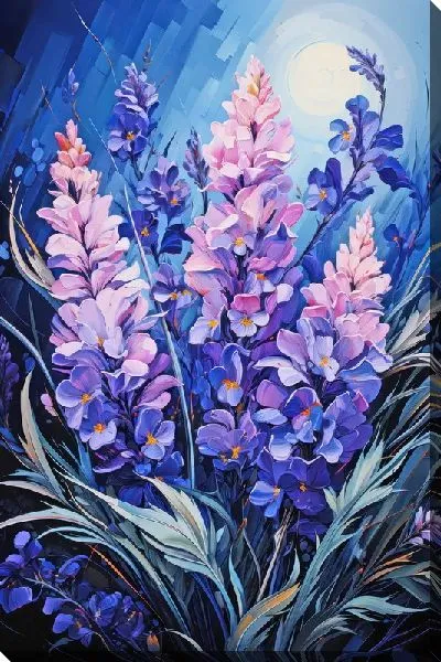 Картина маслом Графическая лаванда