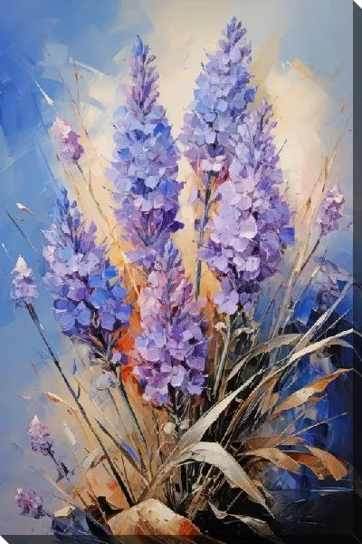 Картина маслом Букет с лавандой №60