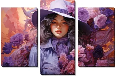 Девушка с лавандой №1