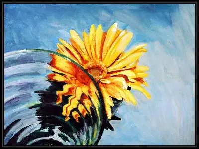 Картина Цветок и стакан (Flower glass)