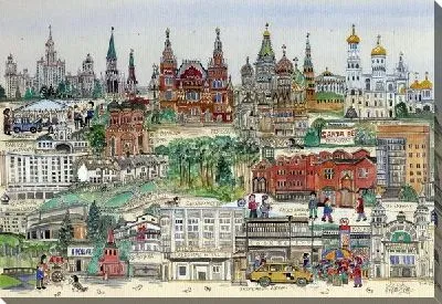 Картина маслом Москва (Moscow)
