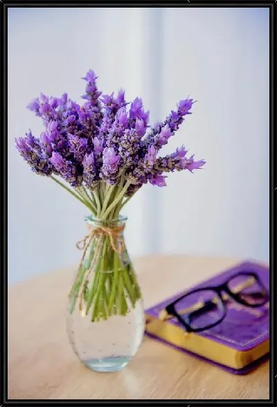 Картина Лаванда на столе с книжкой