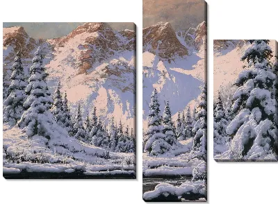 Зимний пейзаж на закате (Winter Landscape at Sunset)