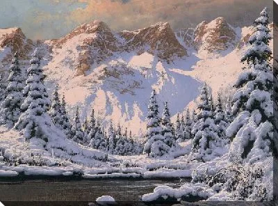 Зимний пейзаж на закате (Winter Landscape at Sunset)