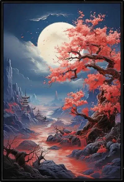 Картина Пейзаж с сакурой №10