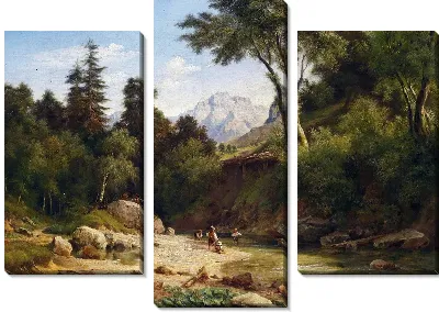 Картина Молодые рыбаки (Young Anglers by the Stream)