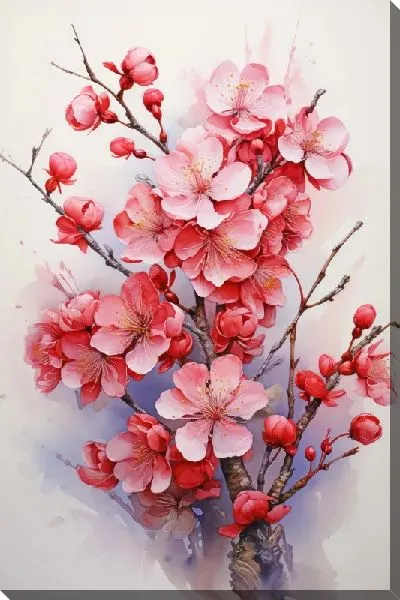 Картина маслом Цветущая сакура №10