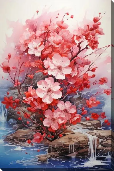 Картина маслом Цветущая сакура №11