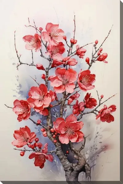 Картина маслом Цветущая сакура №12