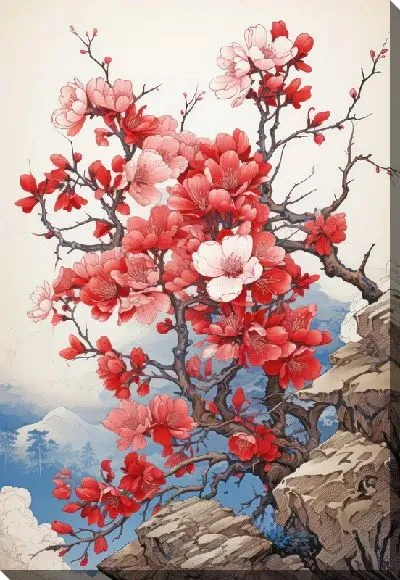 Картина маслом Цветущая сакура №13