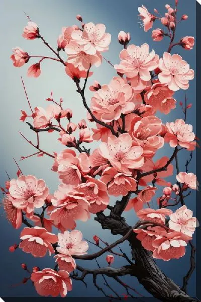 Картина маслом Цветущая сакура №14