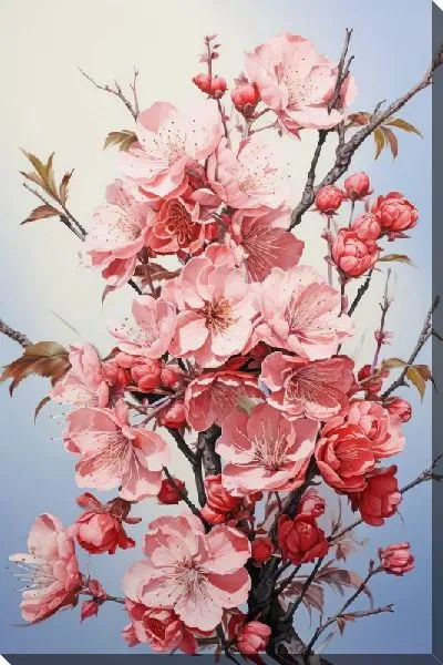 Картина маслом Цветущая сакура №15