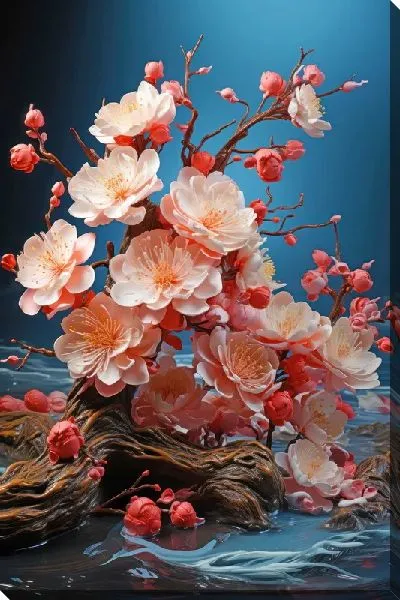 Картина маслом Цветущая сакура №17