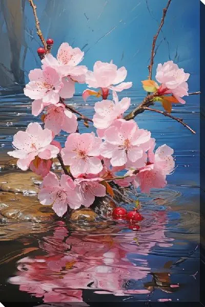 Картина маслом Цветущая сакура №21