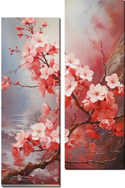Модульная картина Цветущая сакура №22