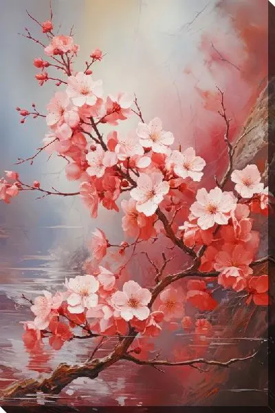Картина маслом Цветущая сакура №22