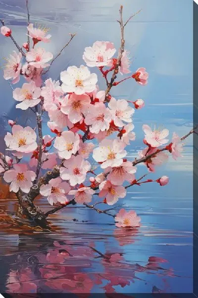 Картина маслом Цветущая сакура №23