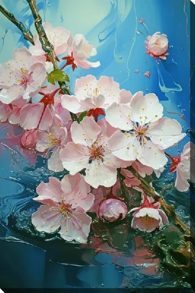 Картина маслом Цветущая сакура №25