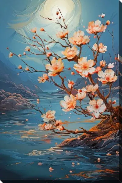 Картина маслом Цветущая сакура №27