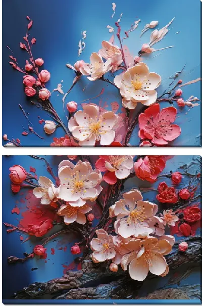 Модульная картина Цветущая сакура №33