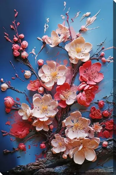 Картина маслом Цветущая сакура №33