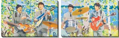 Модульная картина Битлз в Москве (The Beatles in Moscow)