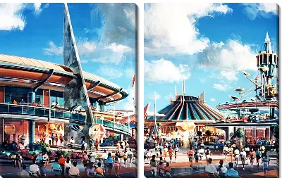 Модульная картина Парк развлечений (Amusement Park)