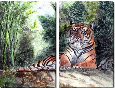 Модульная картина Тигр (Tiger) №2