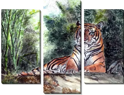 Модульная картина Тигр (Tiger) №2