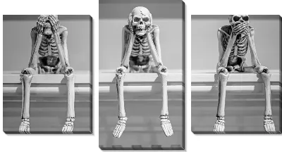 Модульная картина Три скелета