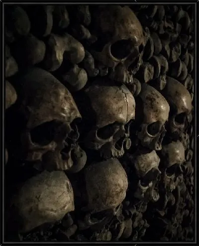 Картина Черепа на черном фоне