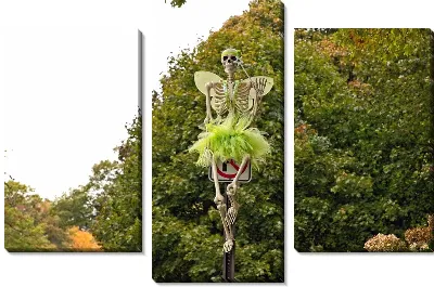 Скелет на автомобильном знаке