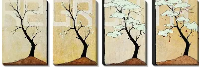 Модульная картина Деревья (Trees) №4