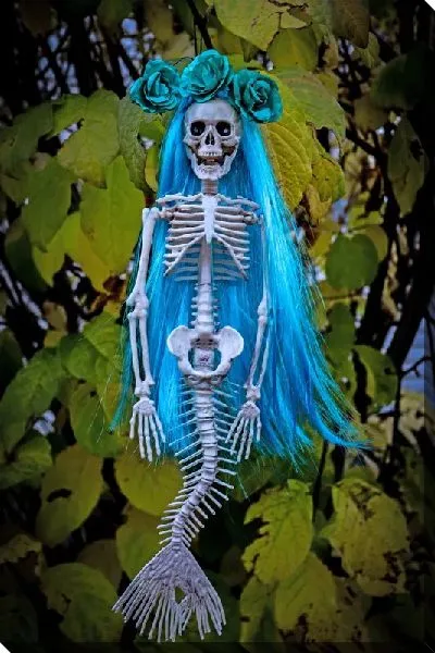 Постер Скелет русалки на Хелоуин