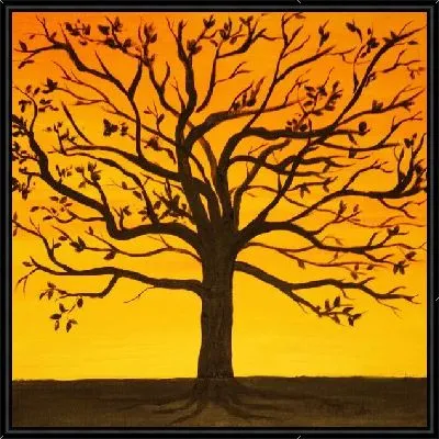 Картина Дерево на закате (Sunset tree)