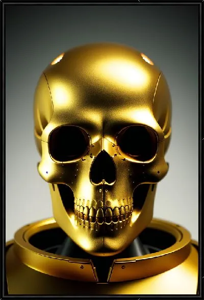 Картина Золотой череп
